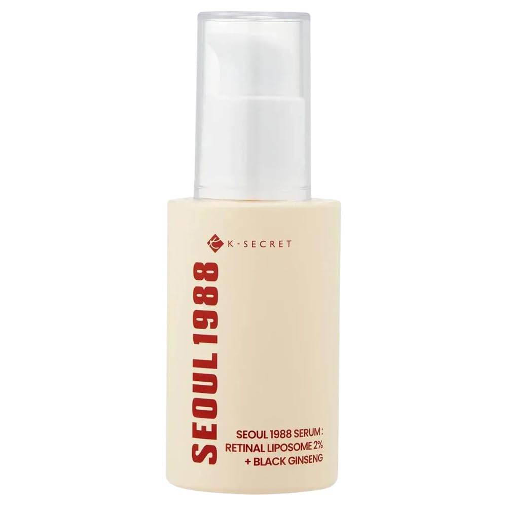 KSECRET SEOUL 1988 Serum : Retinal Liposome 2% + Black Ginseng, 30ml/1.01fl.oz | 58% Black Ginseng Extract | Retinal serum, Bakuchiol, VitaminC&3Peptides for Wrinkle Care | Korean Skincare | seoul1988