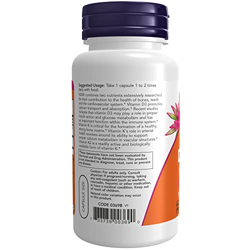Supplements Vitamin D3 K2 1000 IU45 mcg Plus Cardiovascular Support Supports Bone Health Veg Capsules
