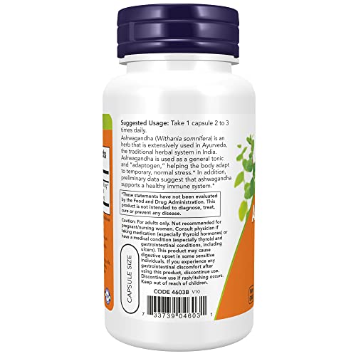 NOW Supplements, Ashwagandha (Withania somnifera)450 mg (Standardized Extract)