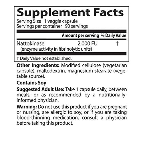 Doctors Best Nattokinase 2,000 Fu, Non-GMO, Gluten Free, Vegan, Supports Cardiovascular and Circulatory Health