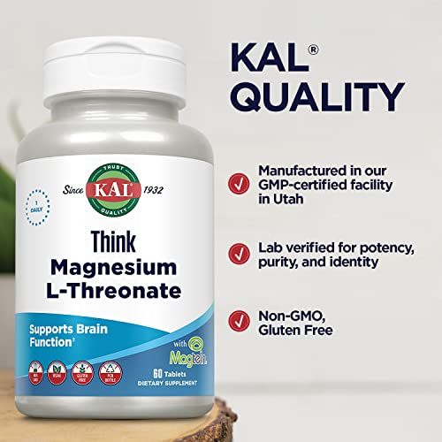 KAL Think Magnesium L-Threonate 2000 mg 60 Tablets