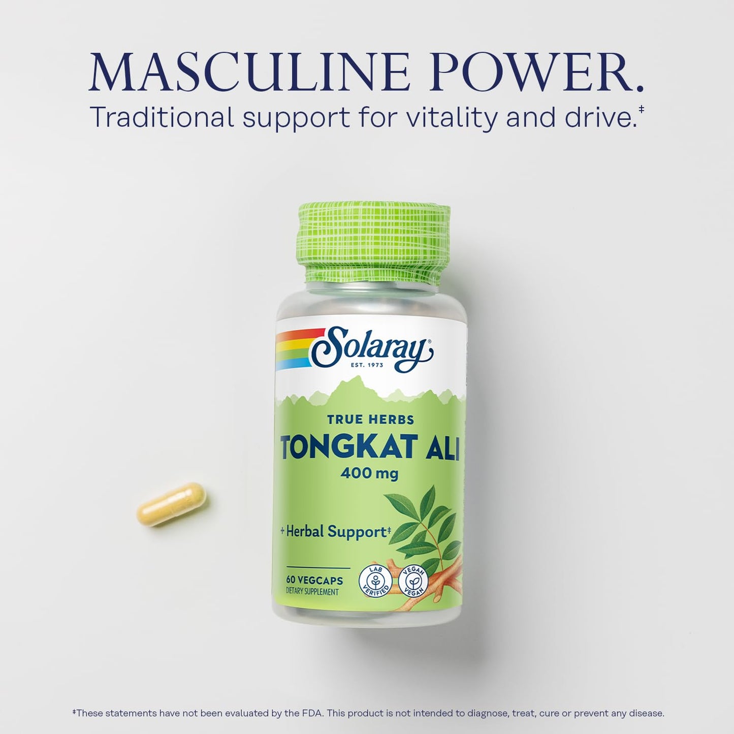 Solaray Tongkat Ali Root 400 mg VCapsules, 60 Count