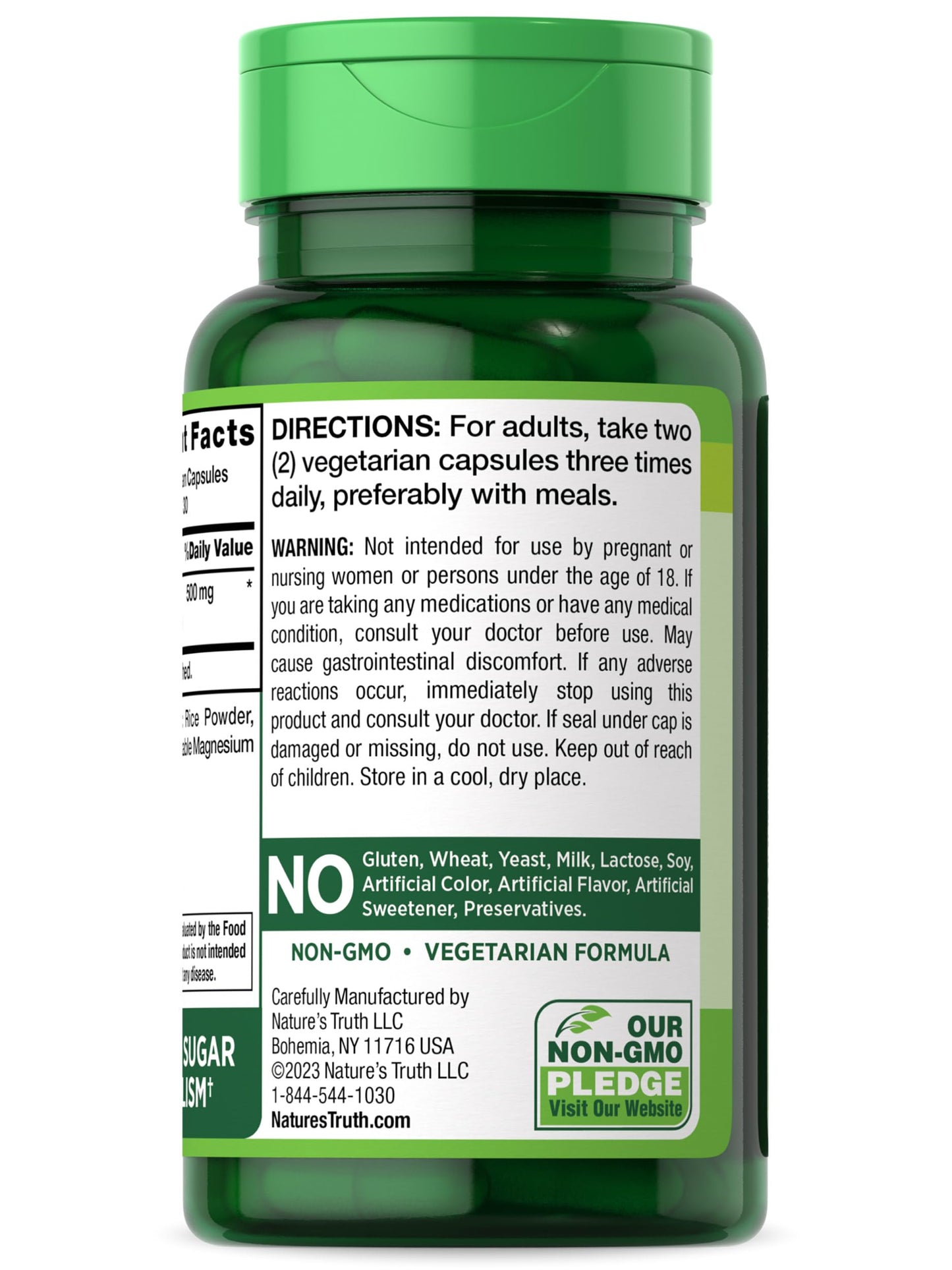 Nature's Truth Berberine 500mg | 60 Capsules | Vegetarian, Non-GMO, Gluten Free Supplement