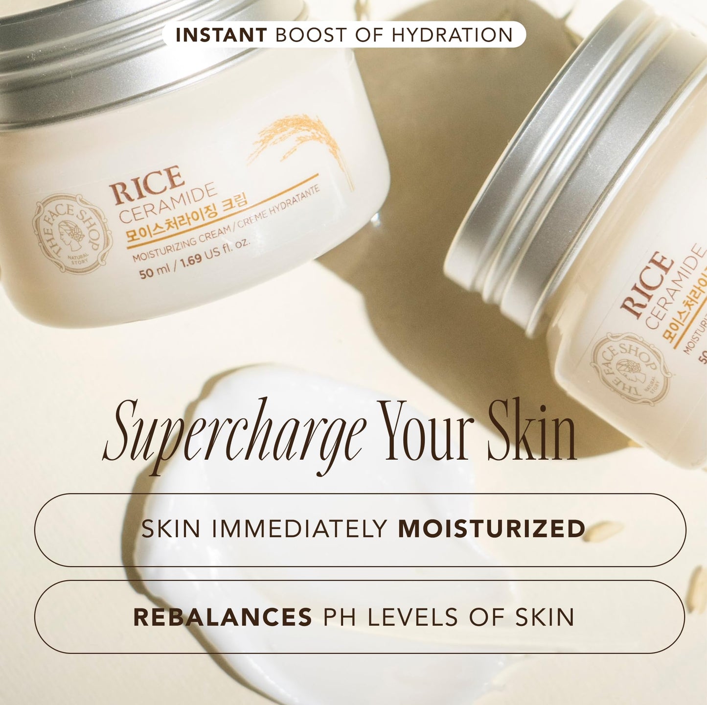 The Face Shop Rice and Ceramide Moisturizing Cream,