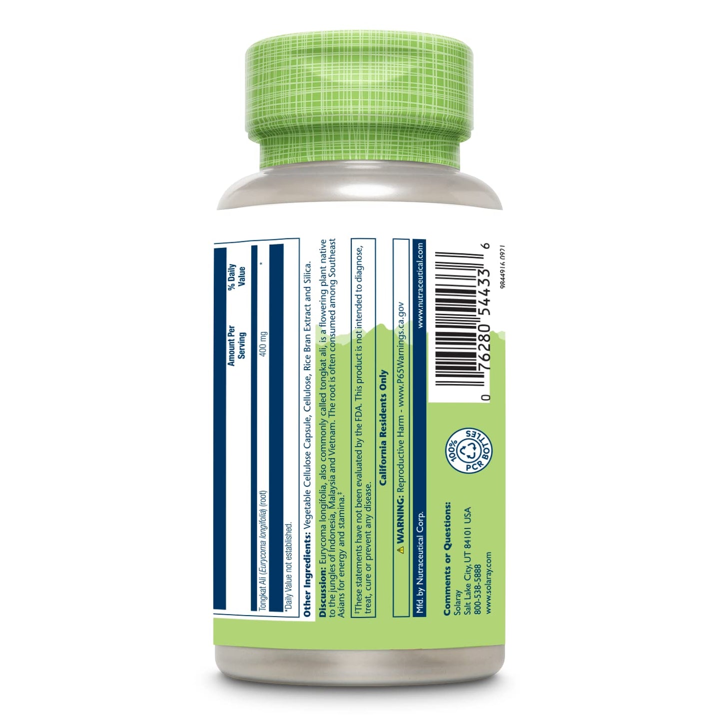 Solaray Tongkat Ali Root 400 mg VCapsules, 60 Count