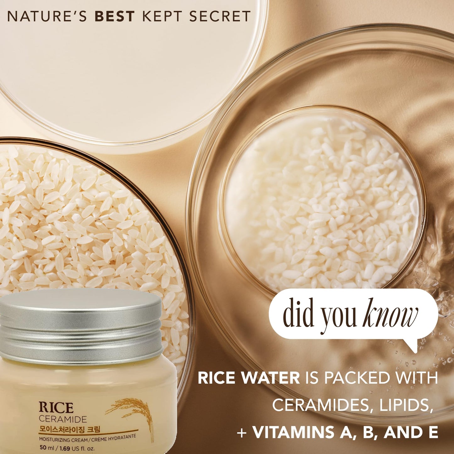 The Face Shop Rice and Ceramide Moisturizing Cream,