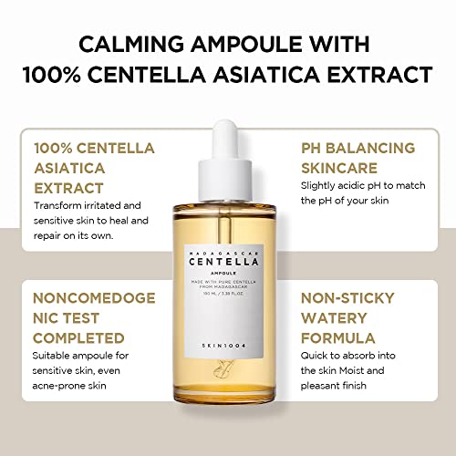 SKIN1004 Madagascar Centella Asiatica 100 Ampoule (100ml, 3.38 Fl. Oz.)