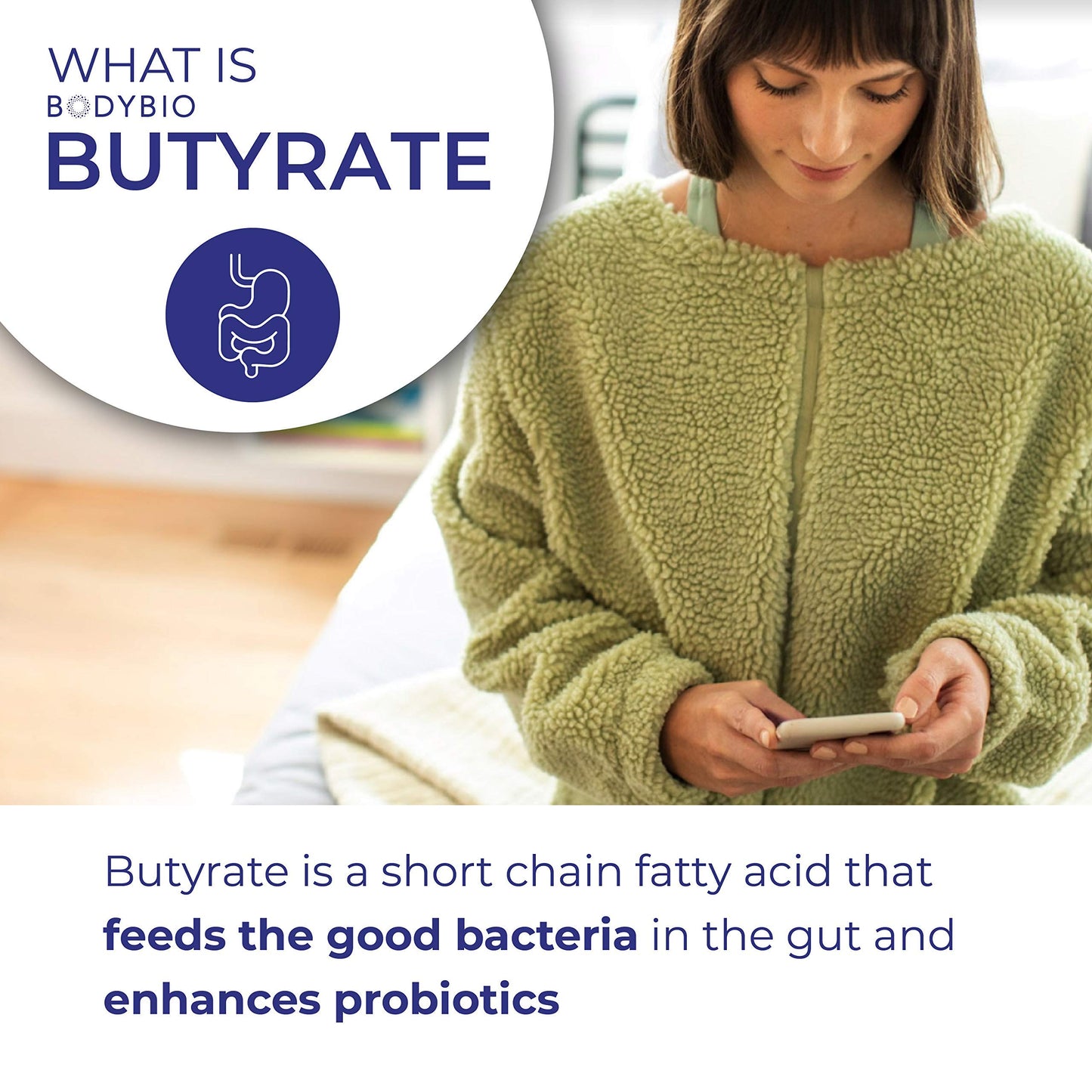 BodyBio Butyrate with Sodium - 60 Capsules