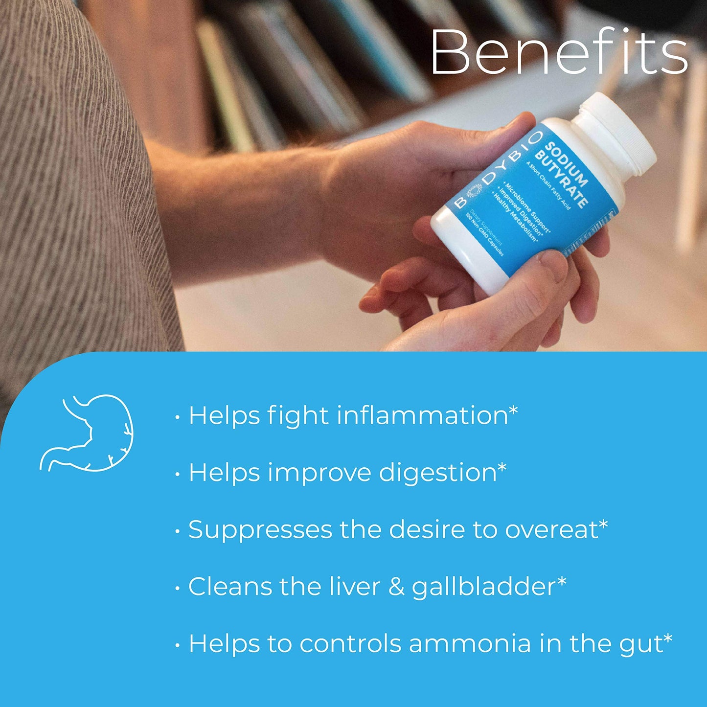 BodyBio Butyrate with Sodium - 60 Capsules