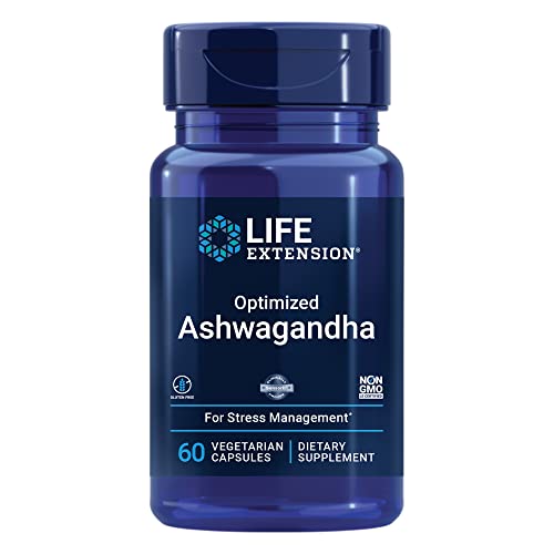 Life Extenson Ashwagandha Extract Veg Capsules, 60-Count