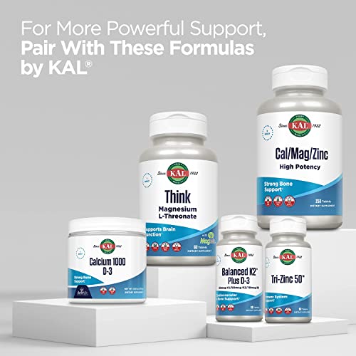 KAL® Magnesium Malate 400 | Chelated with Malic Acid for Energy Production | Supports Healthy Muscle Function | 90 Vegetarian Tablets