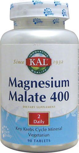 KAL® Magnesium Malate 400 | Chelated with Malic Acid for Energy Production | Supports Healthy Muscle Function | 90 Vegetarian Tablets