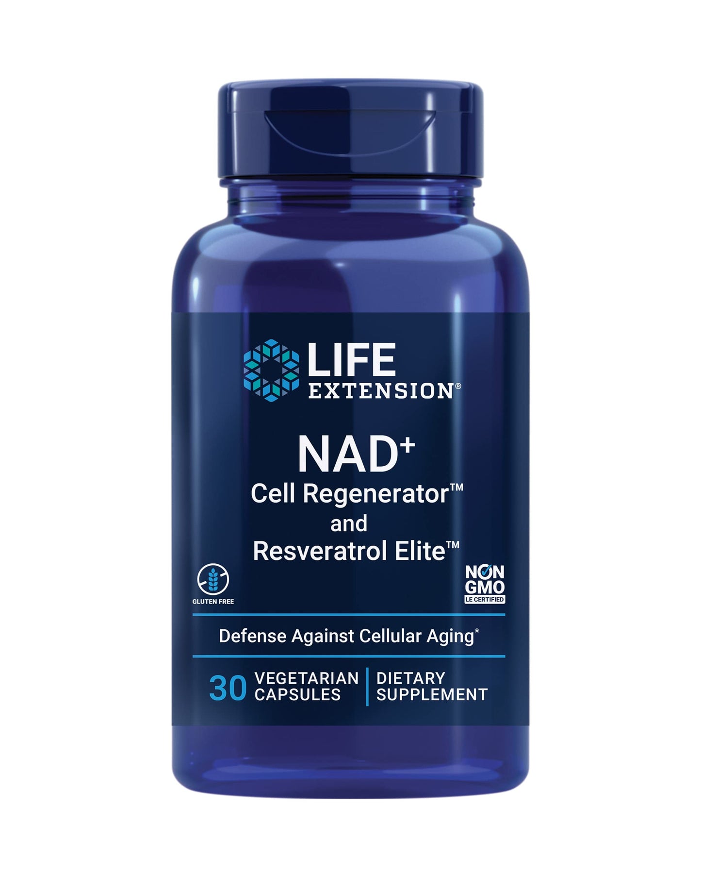 Life Extension Optimized NAD+ Cell Regenerator and Resveratrol - 30 Vegetarian Capsules