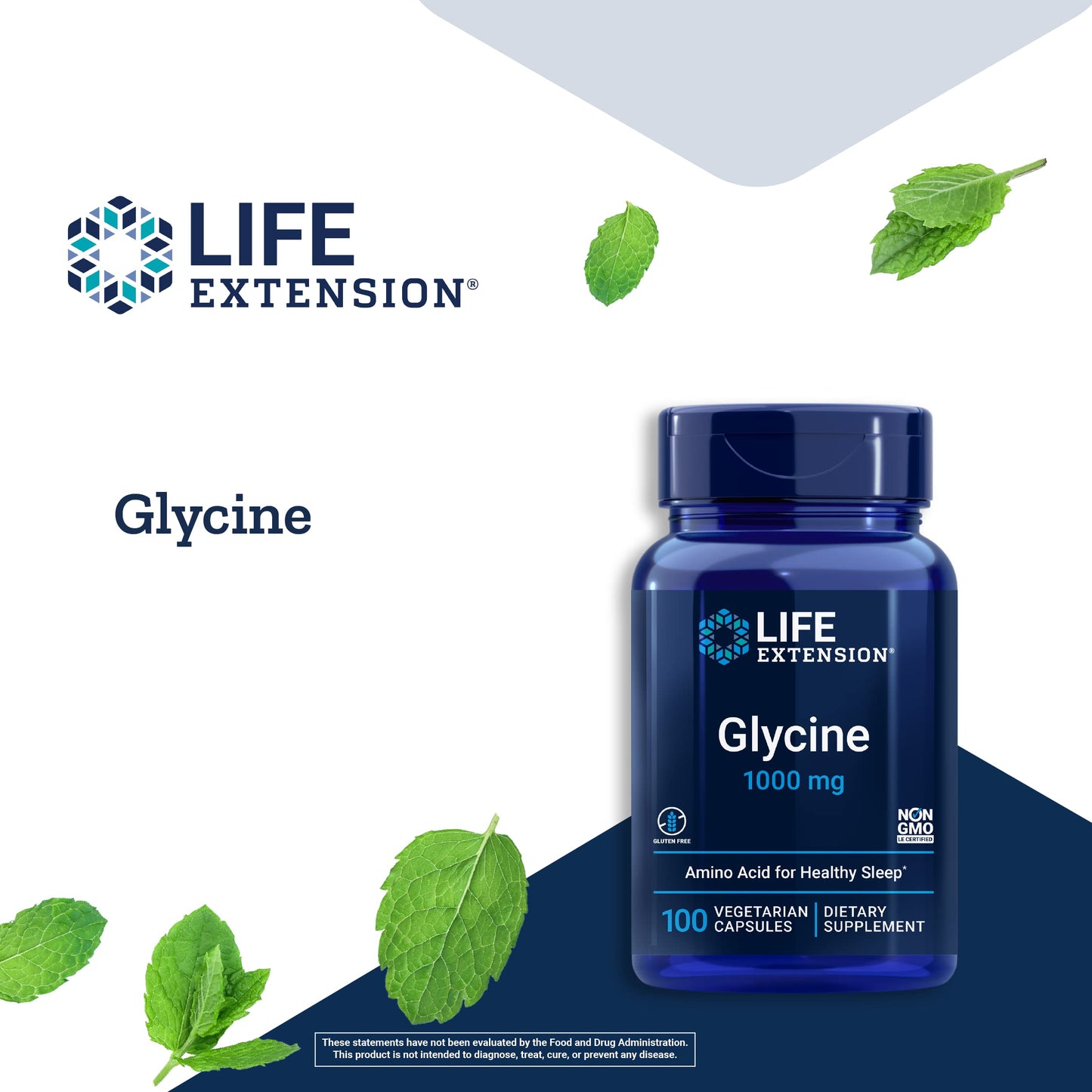 Life Extension - Glycine 1000 mg. - 100 Vegetarian Capsules