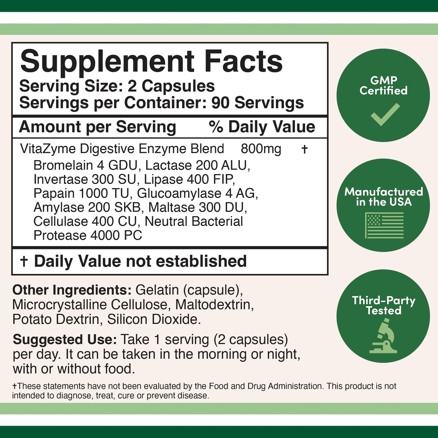 Digestive Enzymes - 800mg by Double Wood