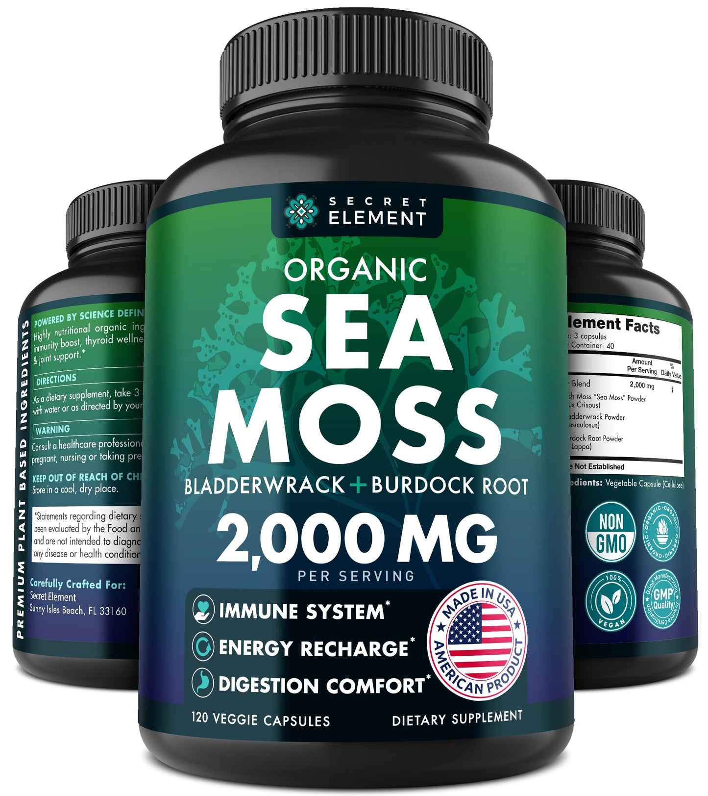 Organic Sea Moss Capsules 120